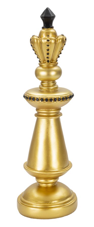 Schachfigur König Gold Schwarz – Schach Deko