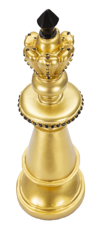 Schachfigur König Gold Schwarz – Schach Deko