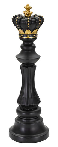 Schachfigur König Schwarz Gold – Schach Deko