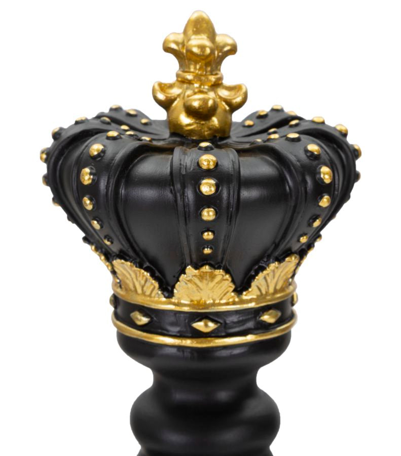 Schachfigur König Schwarz Gold – Schach Deko