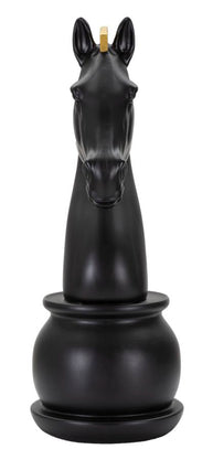 Schachfigur Springer Schwarz Gold 50 cm – Schach Deko