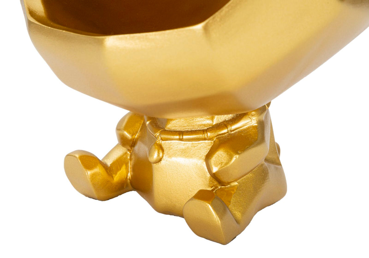 Dekofigur Hund mit Sonnenbrille Gold – Tierfigur