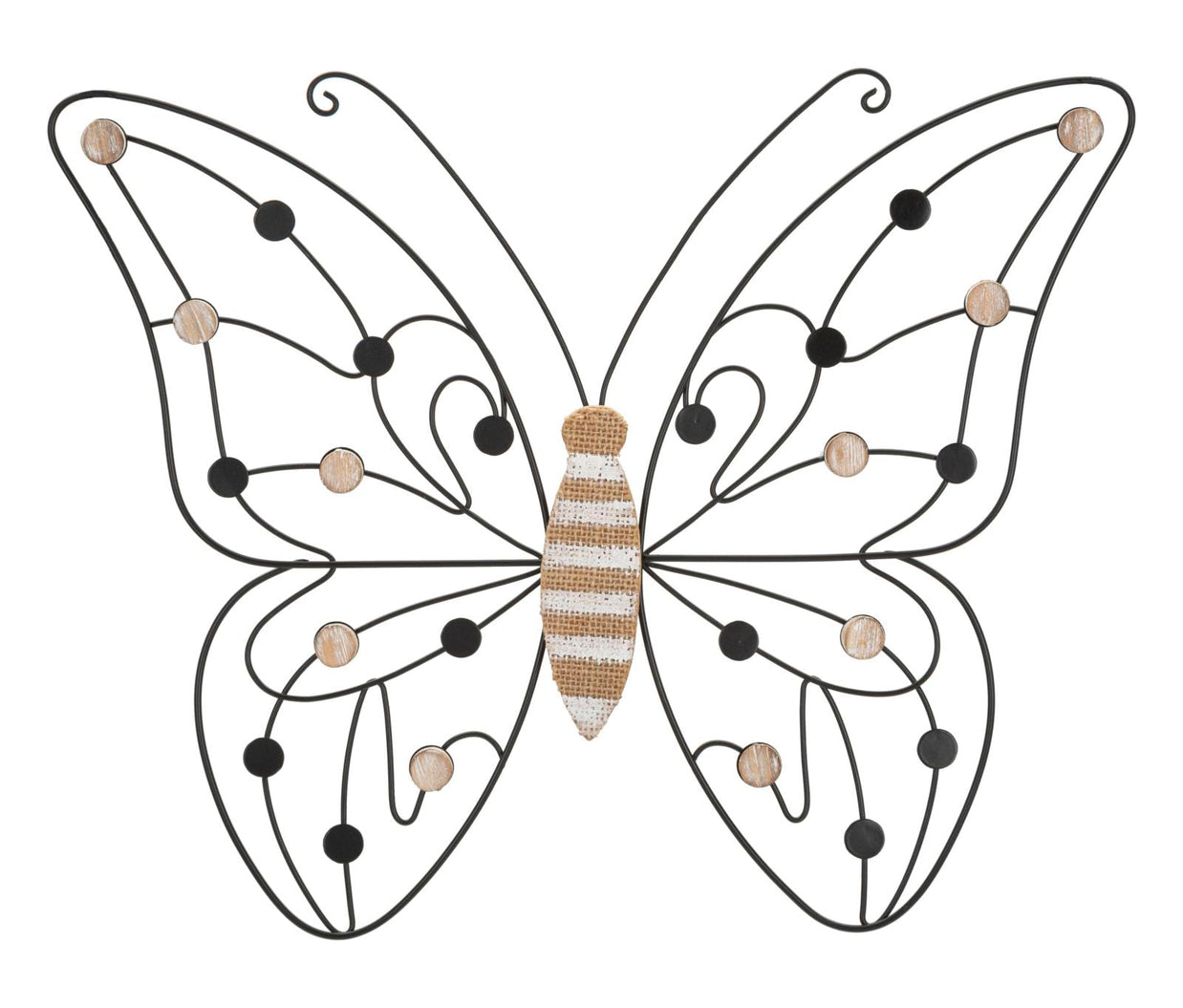 Wandpaneel Schmetterling Braun Schwarz – Wanddeko