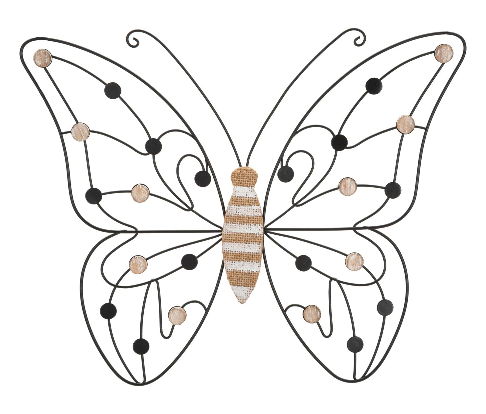 Wandpaneel Schmetterling Braun Schwarz – Wanddeko