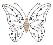 Wandpaneel Schmetterling Braun Schwarz – Wanddeko