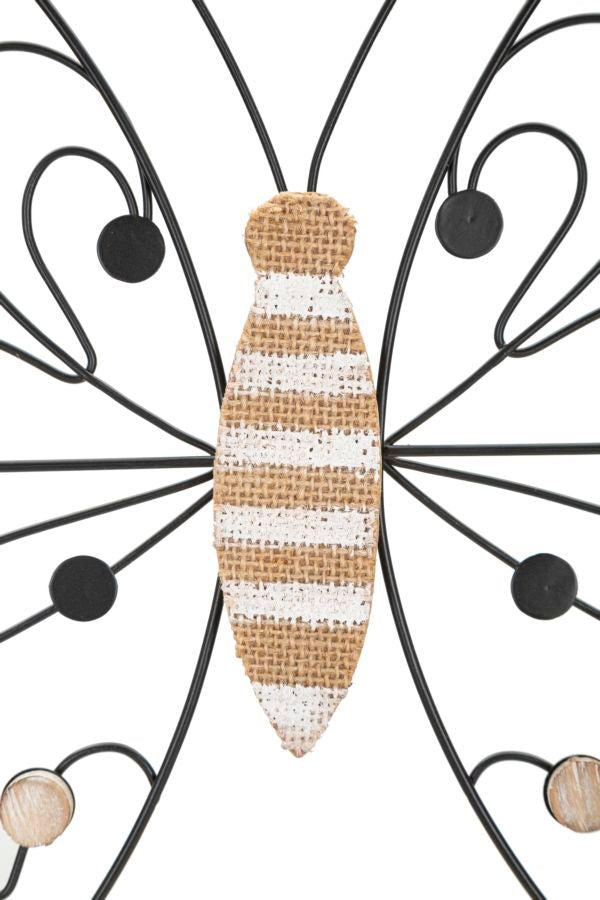 Wandpaneel Schmetterling Braun Schwarz – Wanddeko