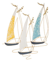 Wandpaneel Segelboote Möwen Bunt 97,8 cm – Wanddeko
