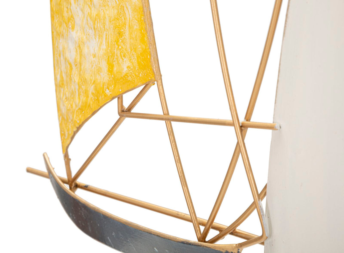 Wandpaneel Segelboote Möwen Bunt 97,8 cm – Wanddeko