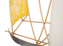 Wandpaneel Segelboote Möwen Bunt 97,8 cm – Wanddeko