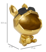 Dekofigur Hund mit Sonnenbrille Gold – Tierfigur