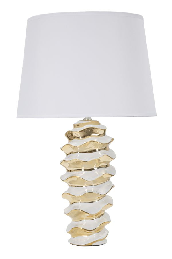 Tischlampe Space Weiß Gold 53 cm – Tischleuchte