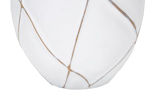 Tischlampe Lines Weiß Braun 60 cm – Tischleuchte
