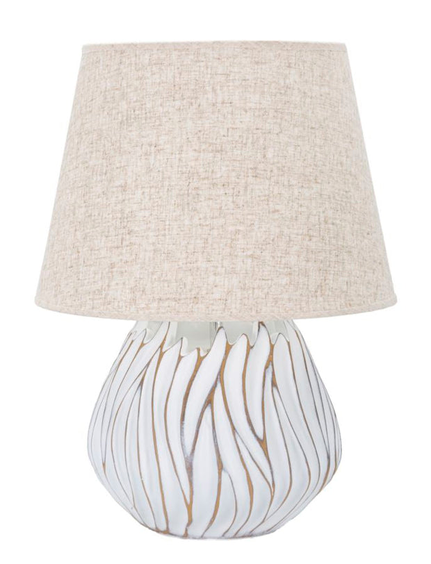Tischlampe Honduras Weiß Braun 48 cm – Tischleuchte
