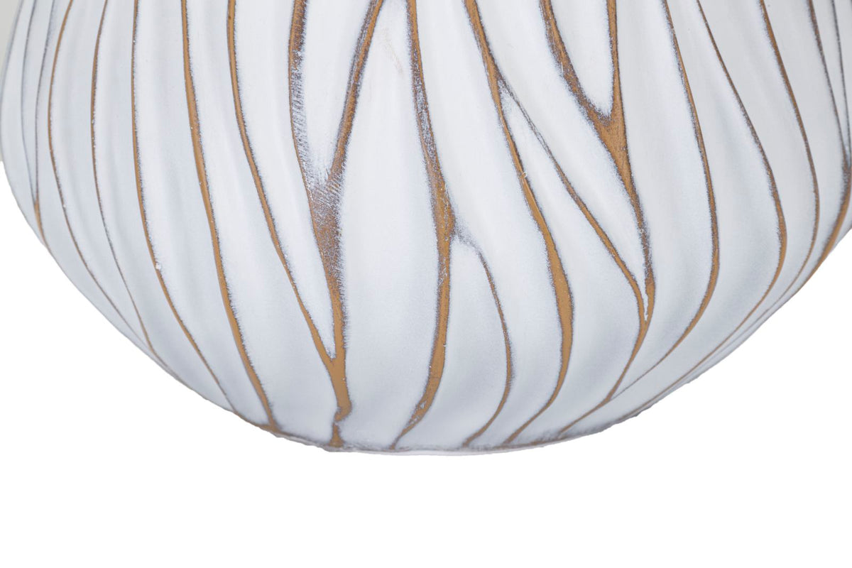 Tischlampe Honduras Weiß Braun 48 cm – Tischleuchte