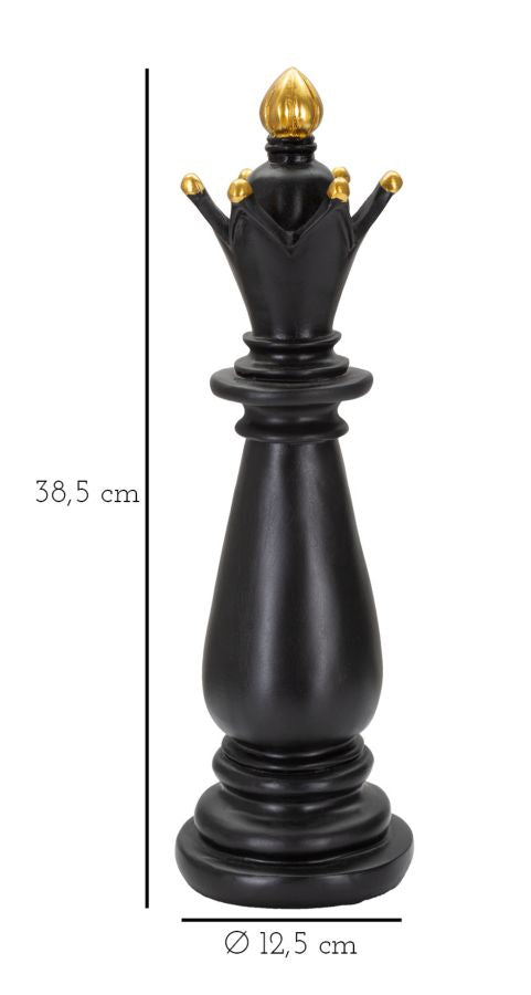 Schachfigur Läufer Schwarz Gold – Schach Deko