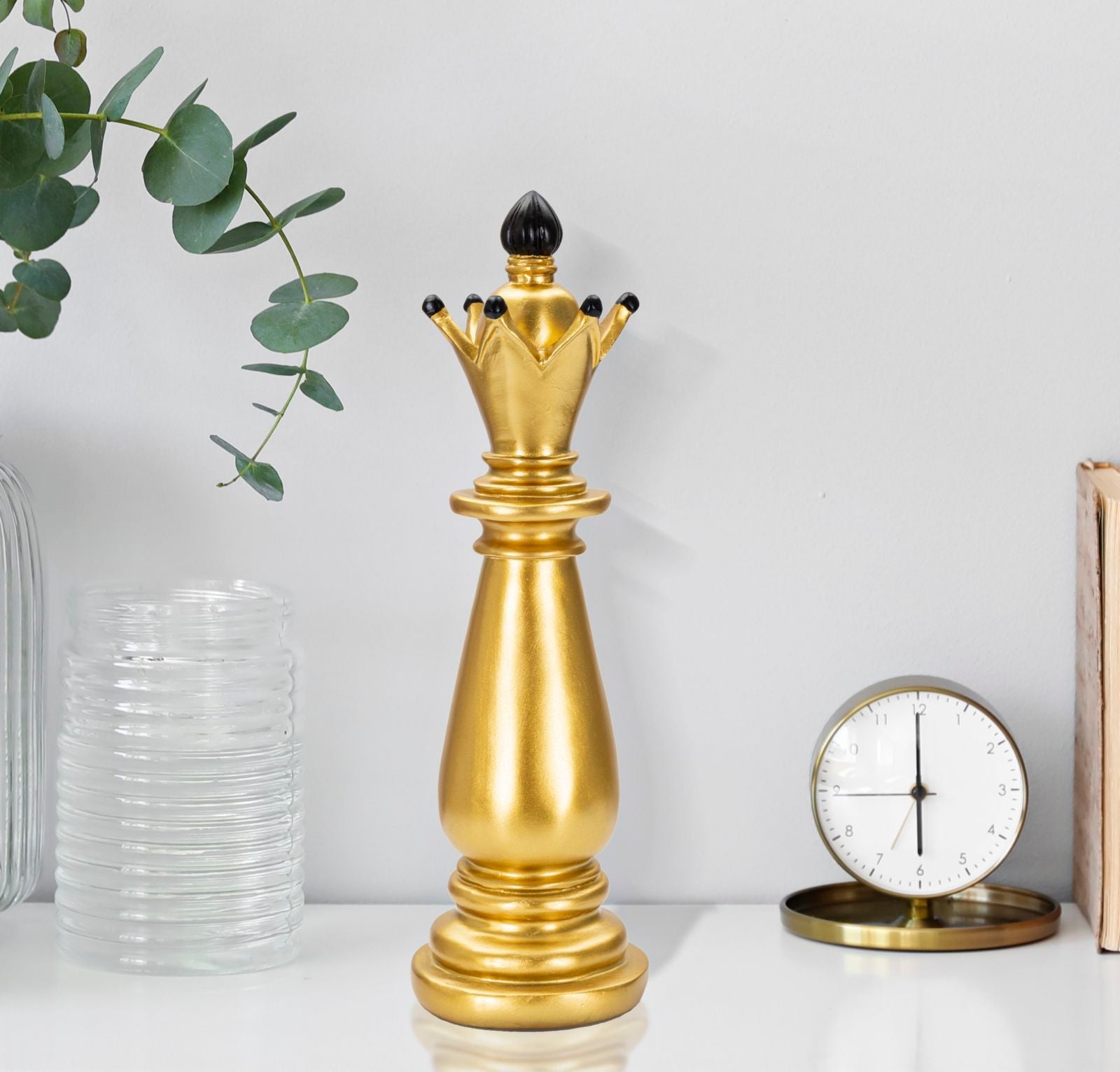 Schachfigur Läufer Gold Schwarz – Schach Deko