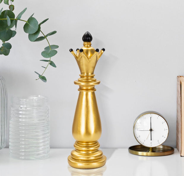 Schachfigur Läufer Gold Schwarz – Schach Deko
