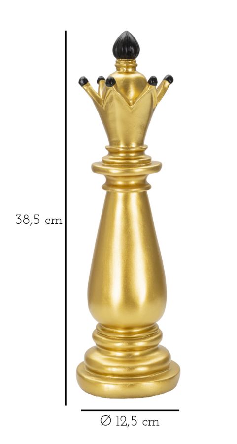 Schachfigur Läufer Gold Schwarz – Schach Deko