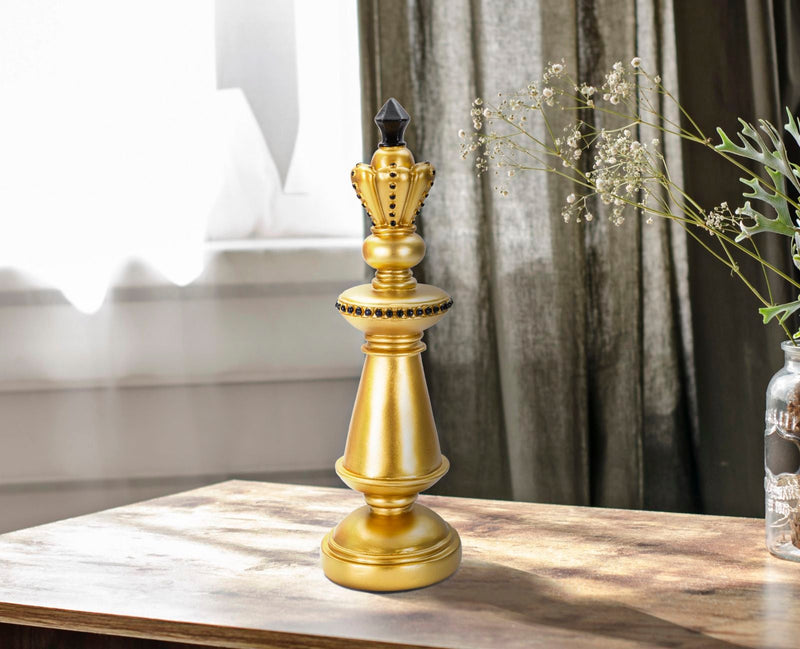Schachfigur König Gold Schwarz – Schach Deko