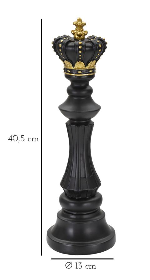 Schachfigur König Schwarz Gold – Schach Deko