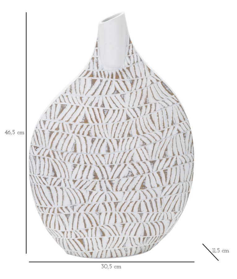 Blumenvase Nairobi Weiß 46,5 cm – Dekovase