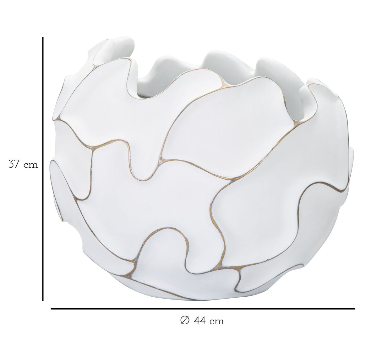 Übertopf Gaspeau Weiß 37 cm