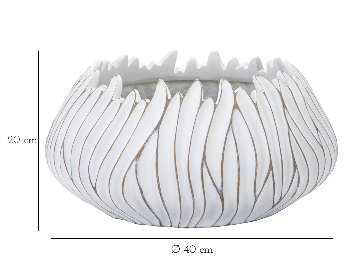 Übertopf Gaspeau Weiß 20 cm