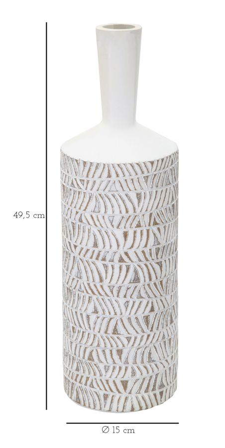 Blumenvase Nairobi Weiß 49,5 cm – Dekovase