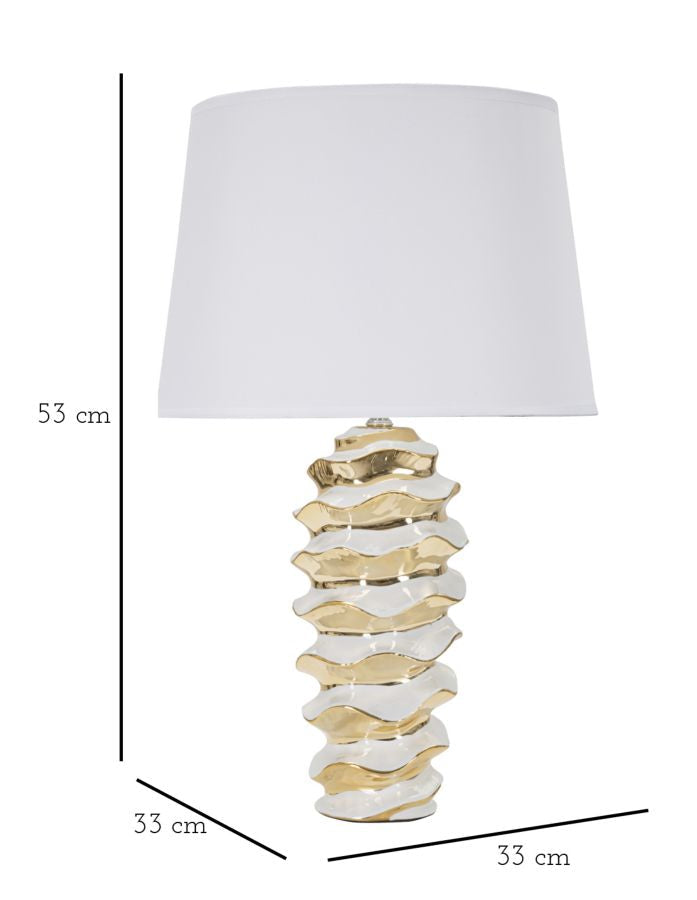 Tischlampe Space Weiß Gold 53 cm – Tischleuchte