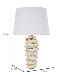 Tischlampe Space Weiß Gold 53 cm – Tischleuchte