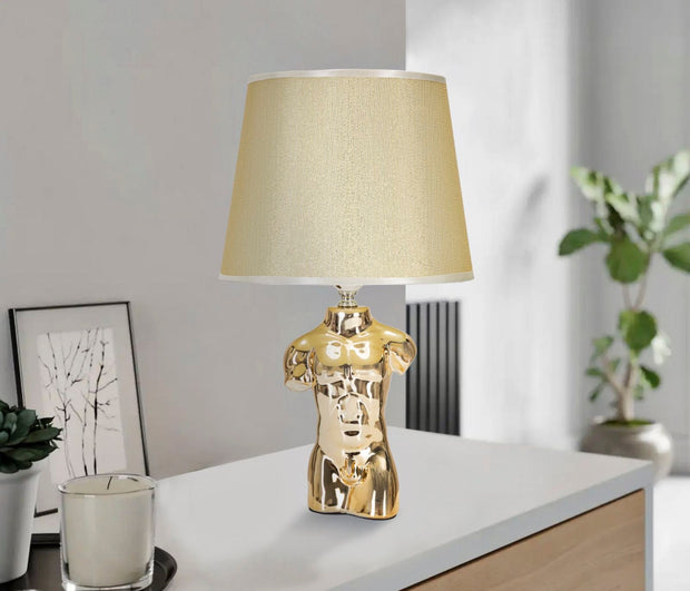 Tischlampe Mann Gold 42,5 cm – Tischleuchte
