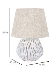 Tischlampe Honduras Weiß Braun 48 cm – Tischleuchte