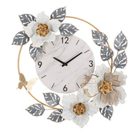 Wanduhr Blätter Bunt 64 cm – Uhr Wohnzimmer