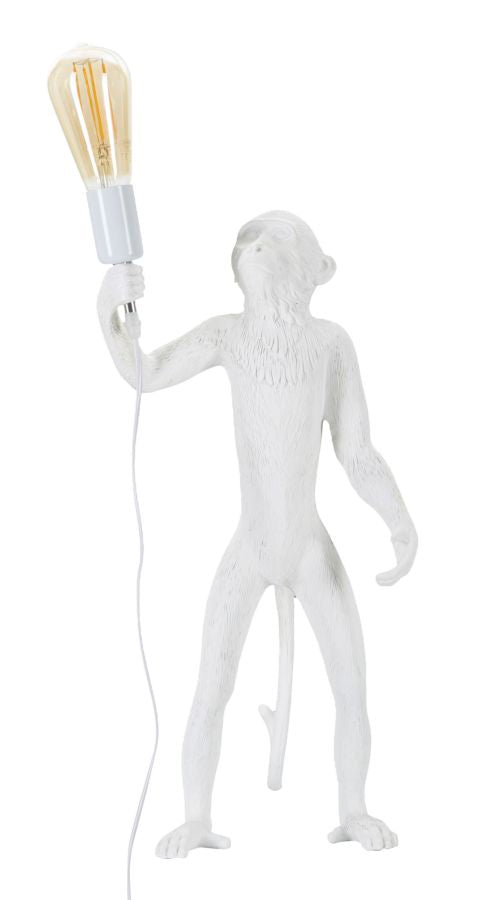 Tischlampe Affe Weiß 55 cm – Tischleuchte