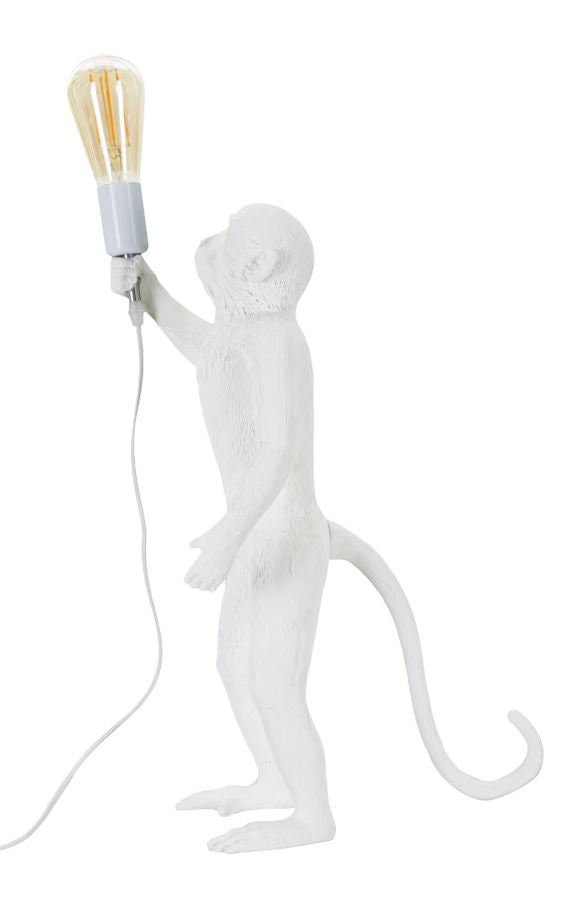 Tischlampe Affe Weiß 55 cm – Tischleuchte