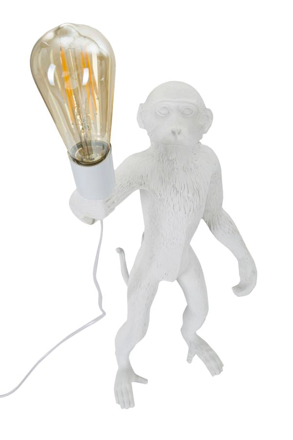 Tischlampe Affe Weiß 55 cm – Tischleuchte