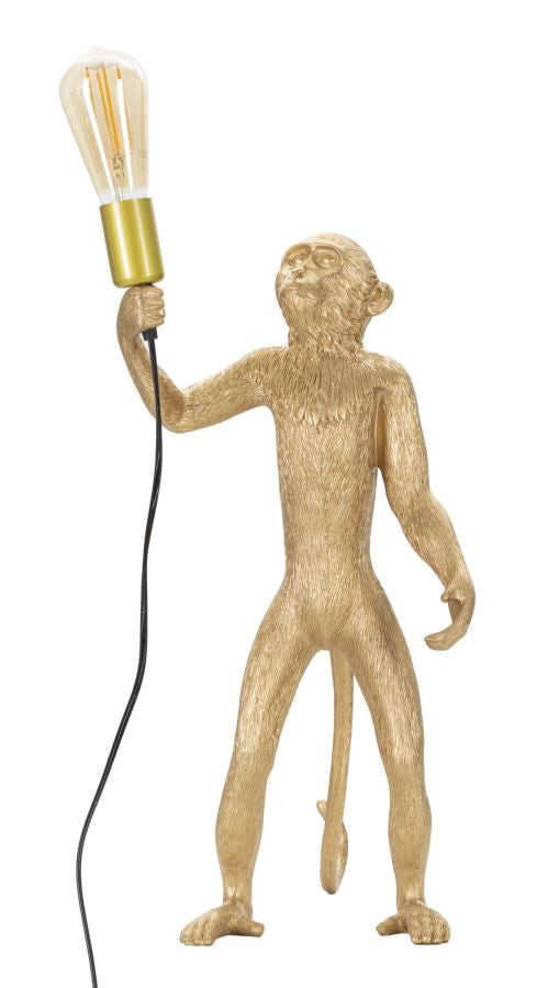 Tischlampe Affe Gold 55 cm – Tischleuchte