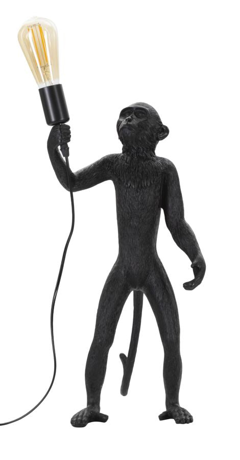 Tischlampe Affe Schwarz 55 cm – Tischleuchte