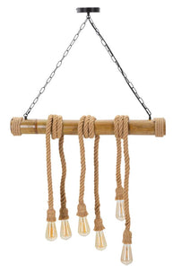 Pendelleuchte Bambus Braun 120 cm – Hängelampe