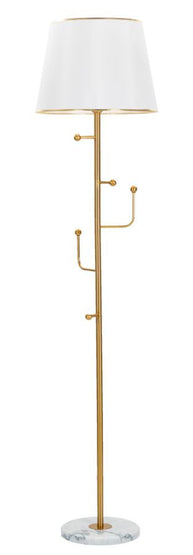 Stehlampe Hanger Gold Weiß 173 cm – Stehleuchte