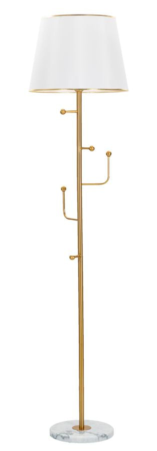 Stehlampe Hanger Gold Weiß 173 cm – Stehleuchte