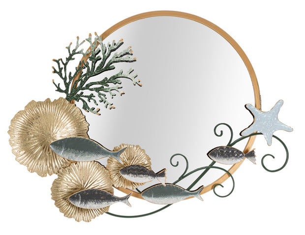 Wandspiegel Fisch Bunt 65,4 cm