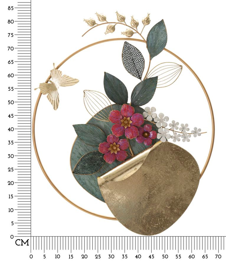 Wandpaneel Blumen Gard Bunt 74 cm – Wanddeko