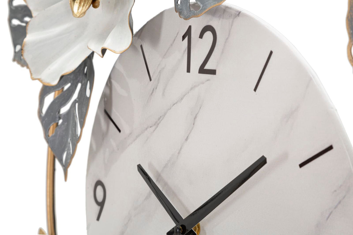 Wanduhr Blätter Bunt 64 cm – Uhr Wohnzimmer