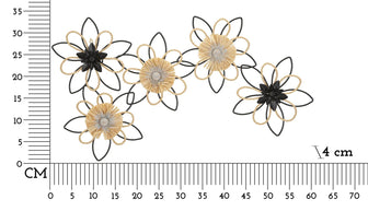 Wandpaneel Blumen Braun Schwarz 35 cm – Wanddeko