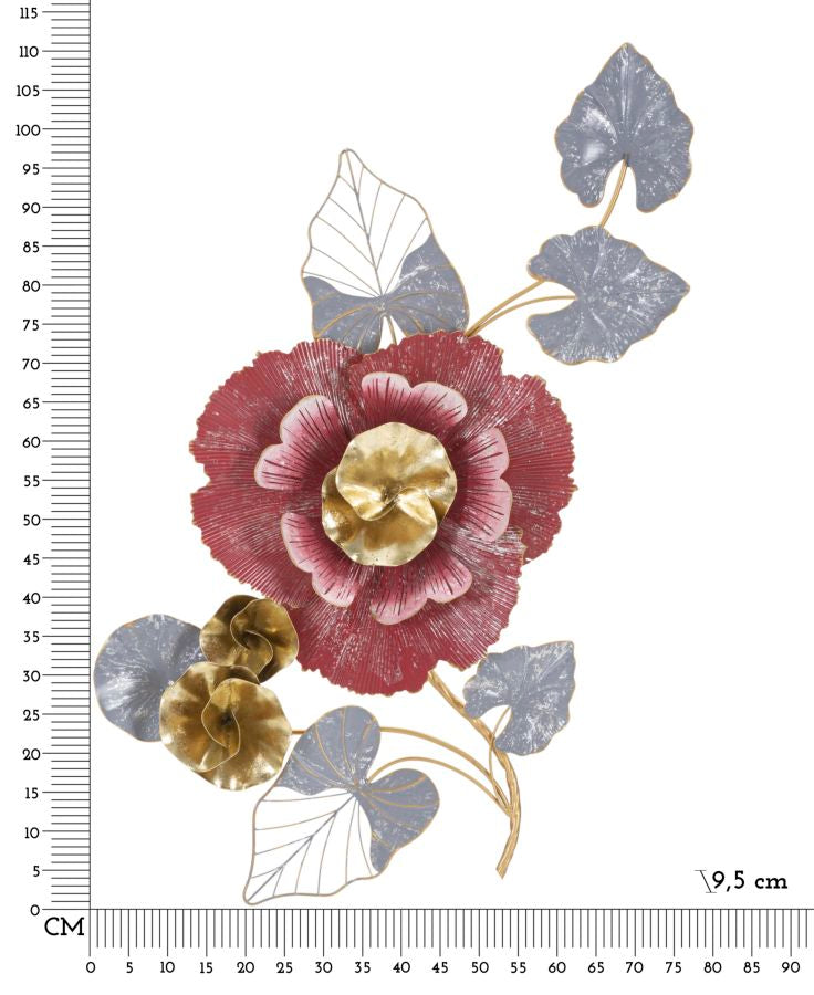 Wandpaneel Blumen Bunt 111,8 cm – Wanddeko