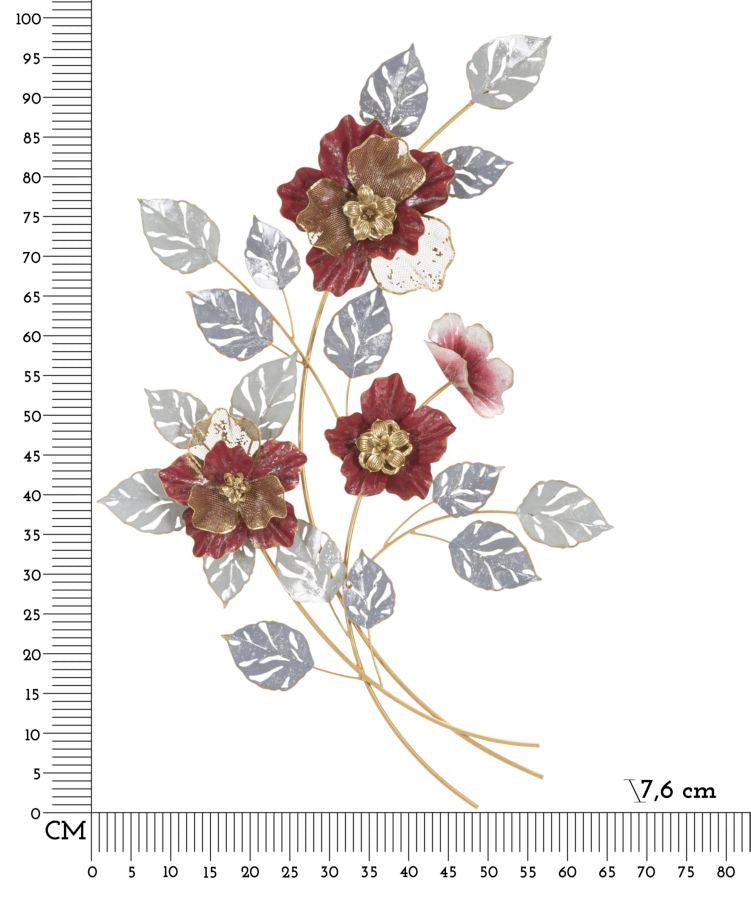 Wandpaneel Blumen Bunt 98,4 cm – Wanddeko