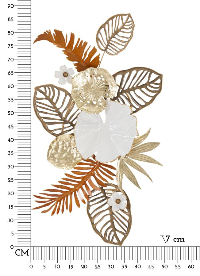 Wandpaneel Blumen Bunt 87 cm – Wanddeko