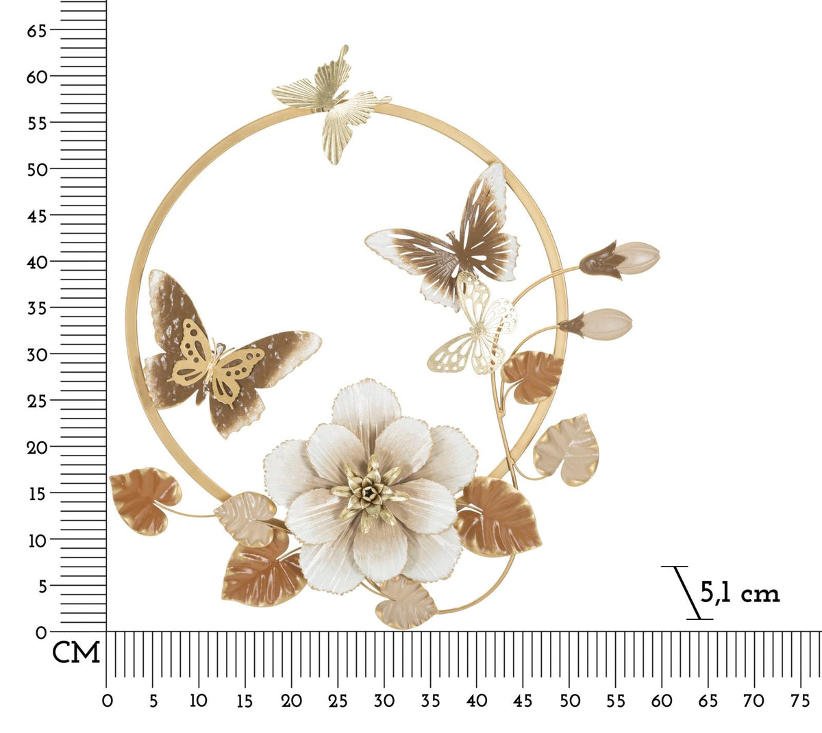 Wandpaneel Schmetterling Bunt 63,5 cm – Wanddeko
