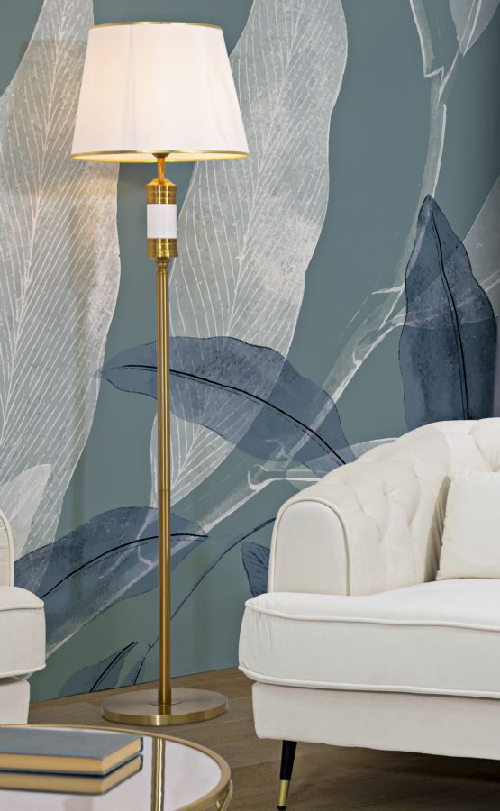 Stehlampe Whity Gold Weiß 160 cm – Stehleuchte